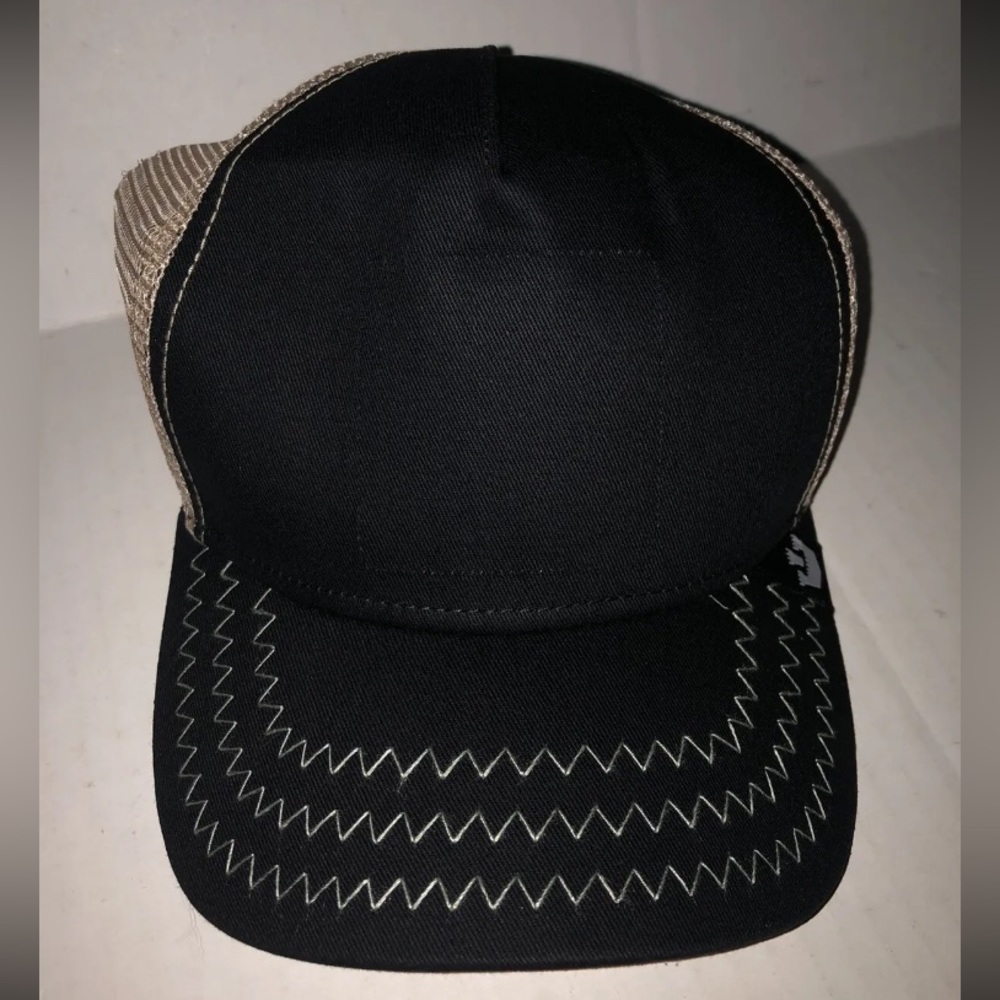 The Farm By Goorin Bros Men's The Cock Trucker Hat Black Adjustable SEE DESCR…